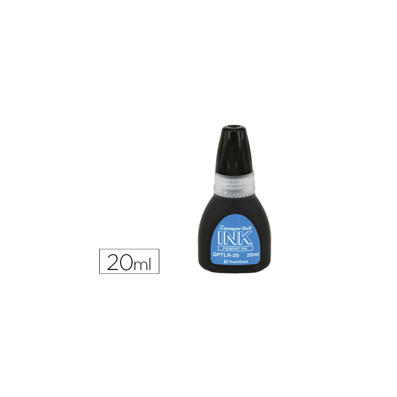 Tinta x'stamper quix para sellos negra bote de 20 ml