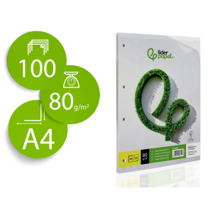Papel liderpapel a4 80g/m2...