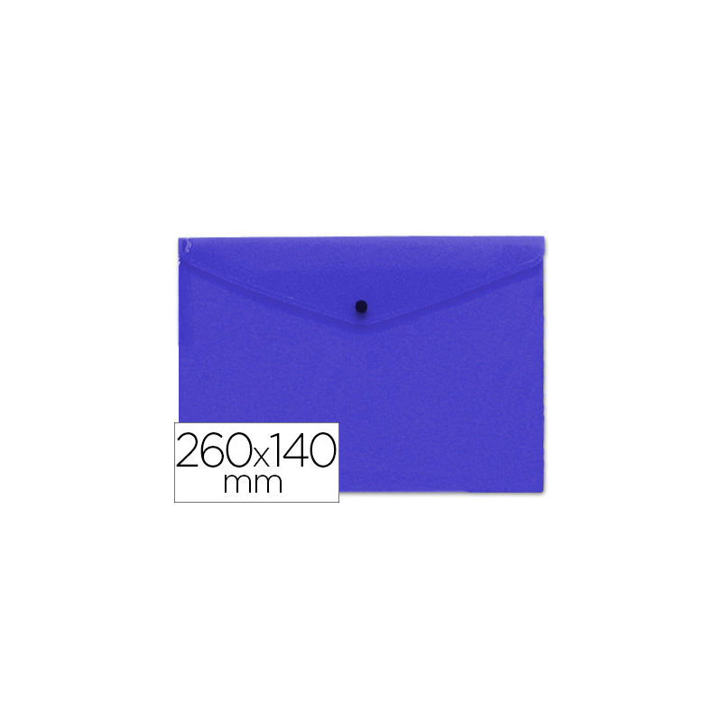 Carpeta liderpapel dossier broche polipropileno tamaño sobre americano 260x140 mm azul translucido