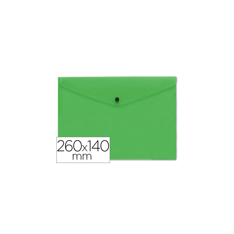 Carpeta liderpapel dossier broche polipropileno tamaño sobre americano 260x140mm verde translucido