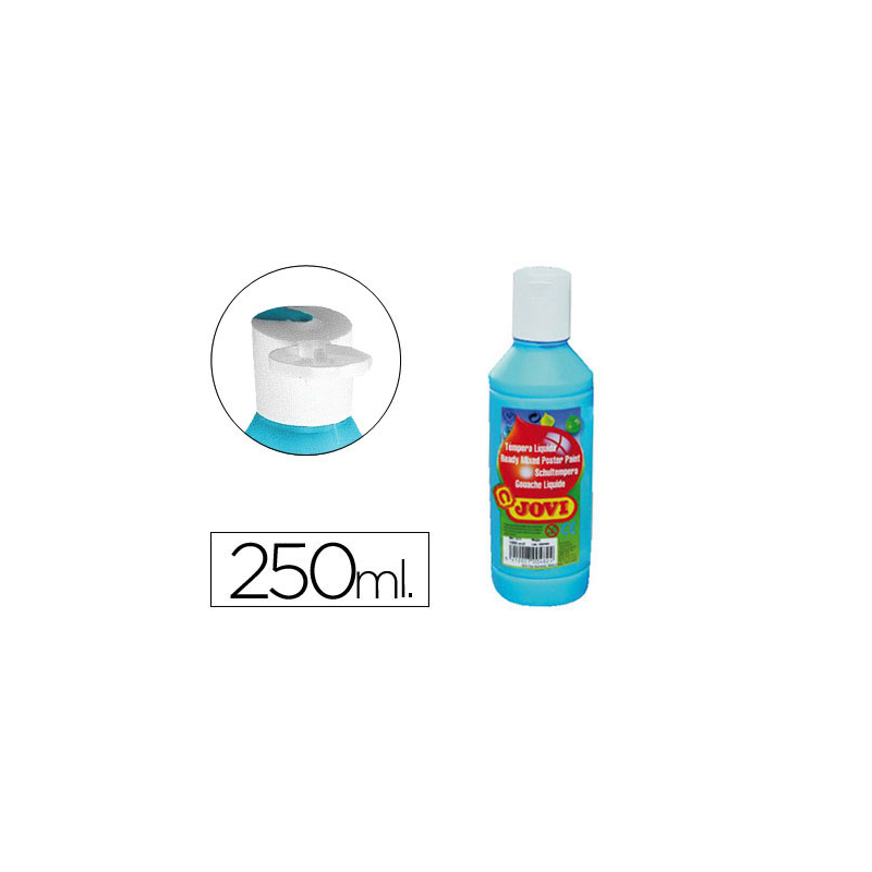 Tempera liquida jovi escolar 250 ml azul cyan