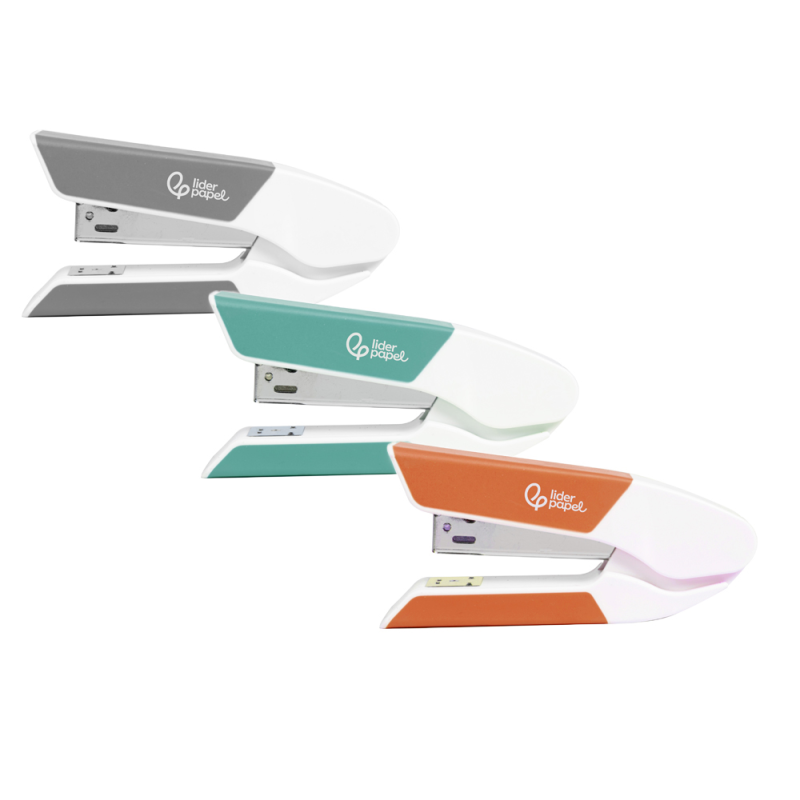 Grapadora liderpapel con regal o extraegrapas y caja de 1000 grapas 26/6,24/6, 22/6 20h colores surtidos
