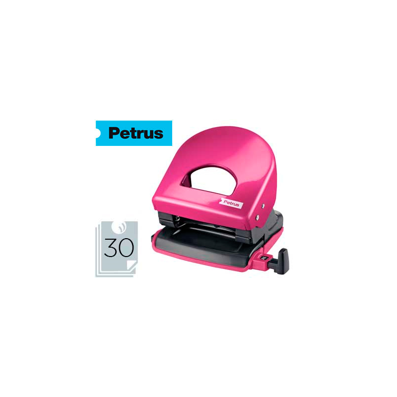Taladrador petrus 62 wow fucsia metalizado capacidad 30 hojas