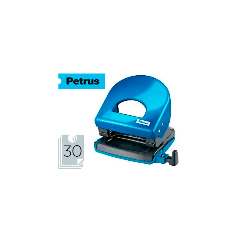 Taladrador petrus 62 wow azul metalizado capacidad 30 hojas