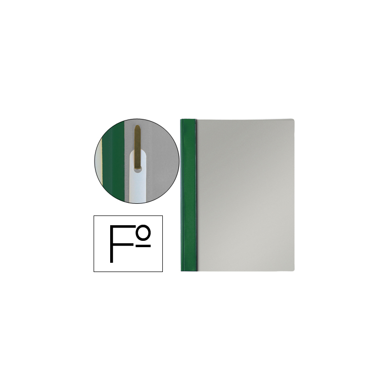 Carpeta dossier fastener pvc esselte folio verde