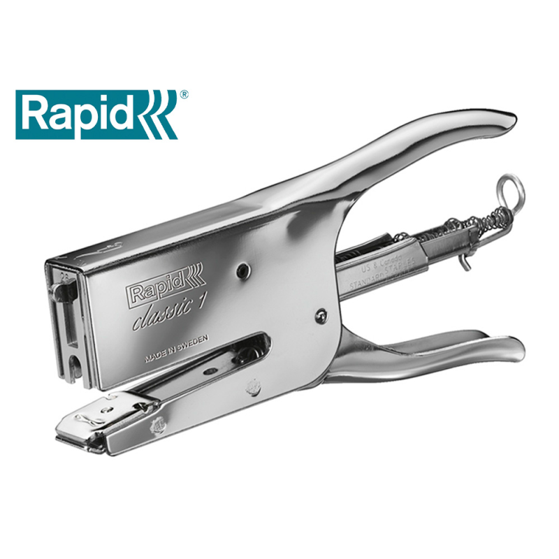 Grapadora rapid de tenaza k1 capacidad 50 hojas usa grapas 22/6 24/6 y 24/8
