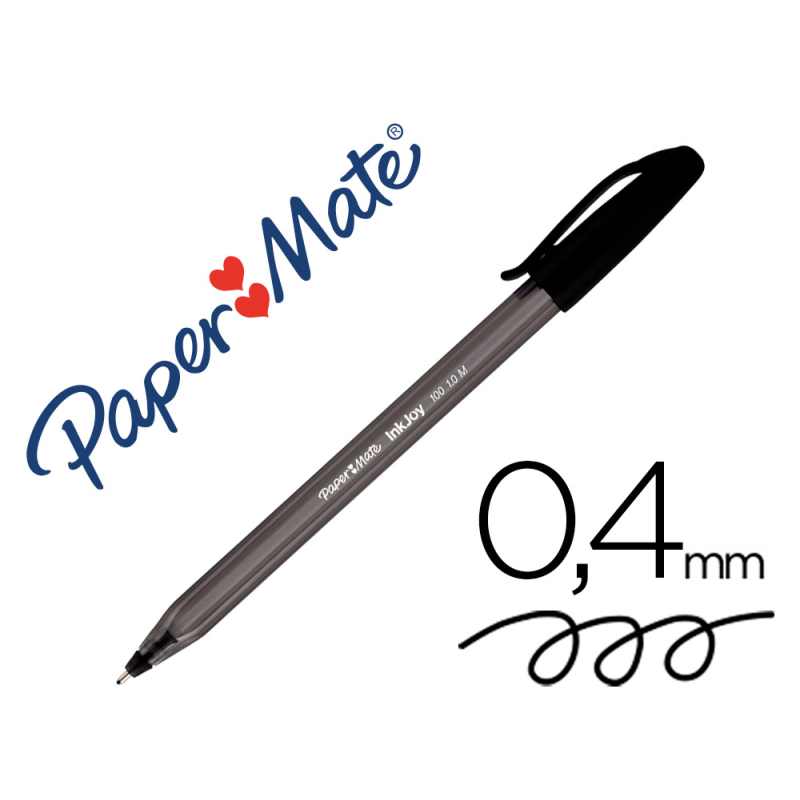 Boligrafo paper mate inkjoy 100 punta media trazo 1mm negro