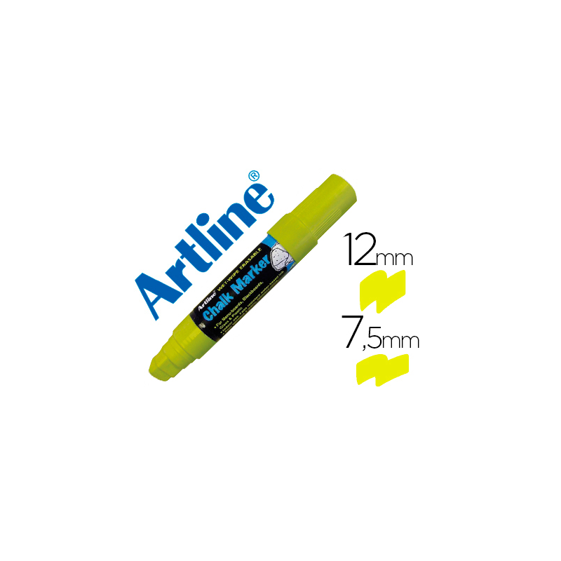 Rotulador artline pizarra verde negra epw-12 mm color amarillo