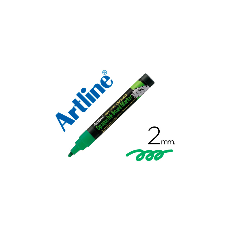Rotulador artline pizarra verde negra epw-4 ve-gr color verde fluorescente bolsa de 4 unidades