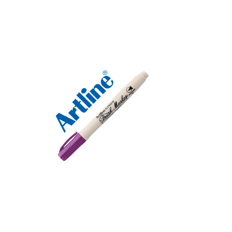 Rotulador artline supreme brush pintura base de agua punta tipo pincel trazo variable magenta