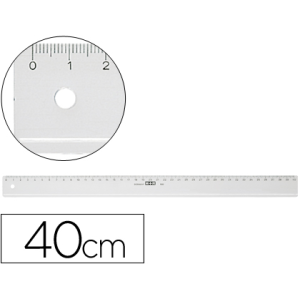 Regla m+r 40 cm plastico...