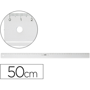 Regla m+r 50 cm plastico...