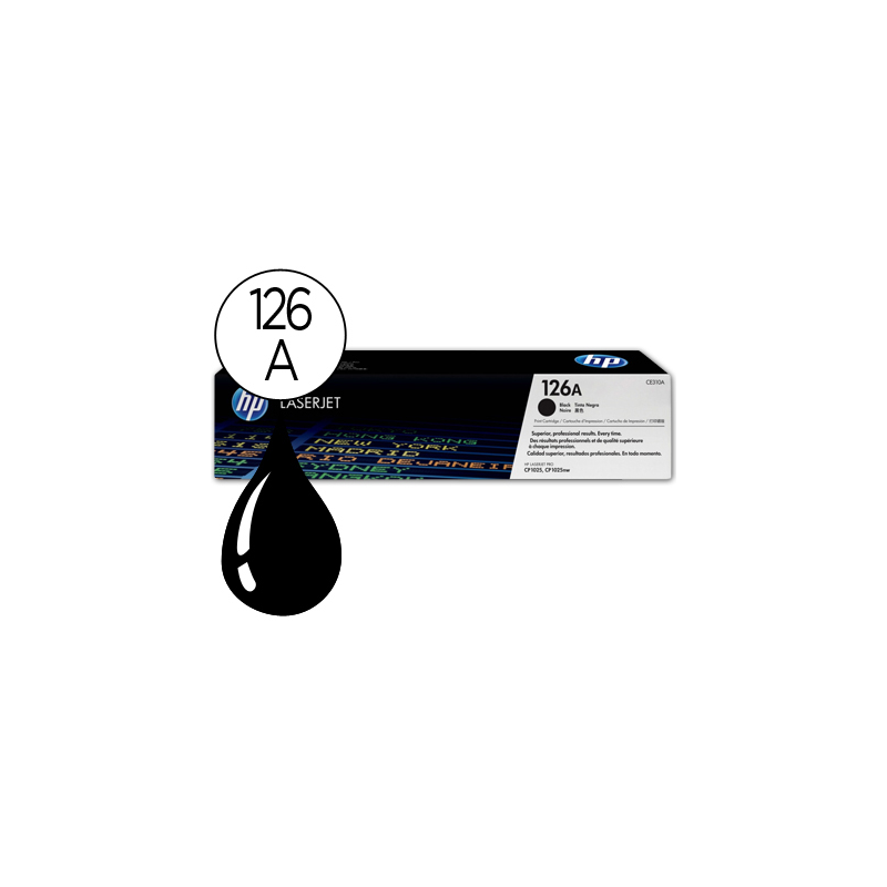 Toner hp laserjet cp1025 mfp m175a ce310a negro -1200 pag-