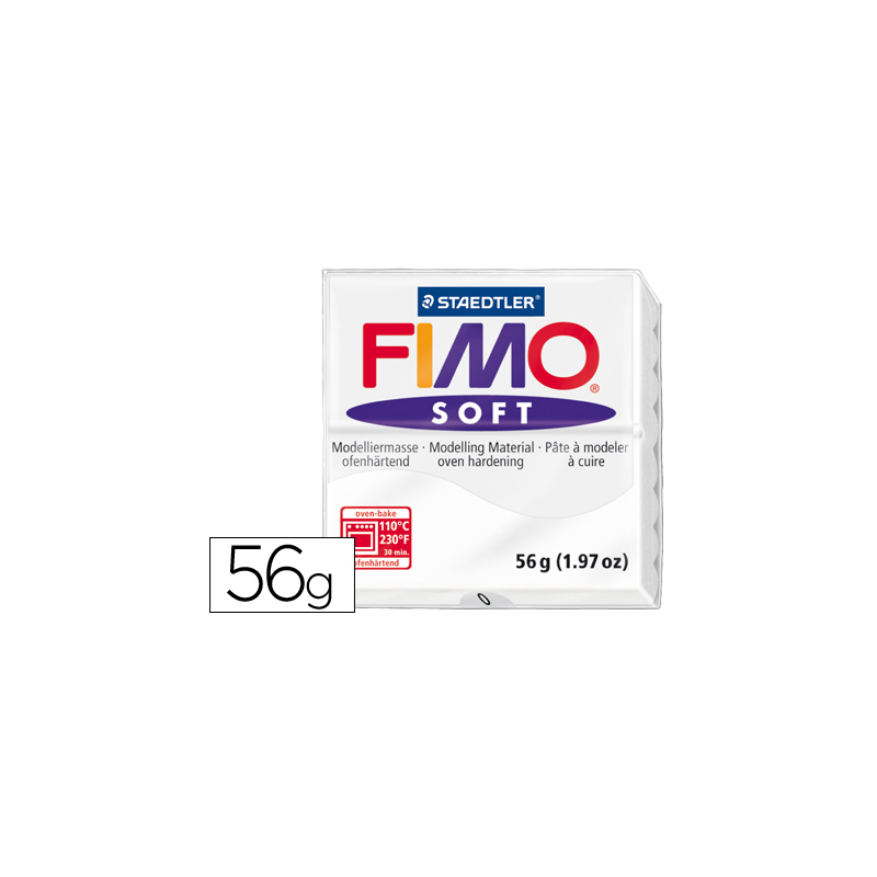 Pasta staedtler fimo soft 57 gr color blanco