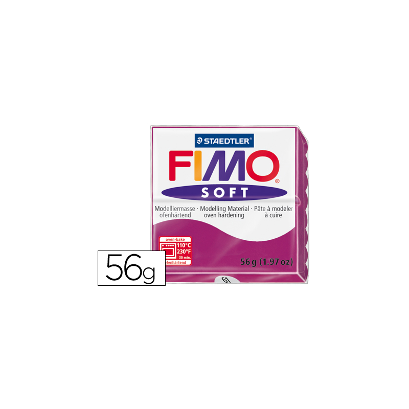 Pasta staedtler fimo soft 57 gr color purpura