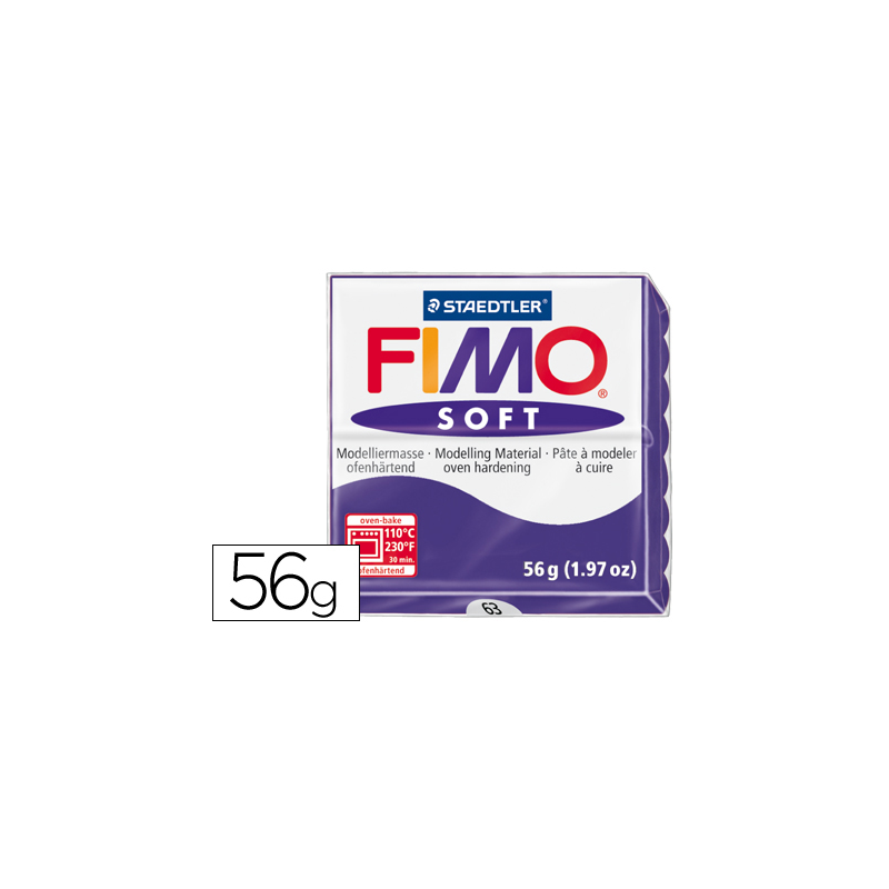 Pasta staedtler fimo soft 57 gr color violeta oscuro