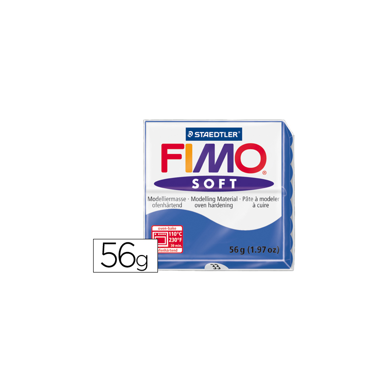 Pasta staedtler fimo soft 57 gr color azul brillante