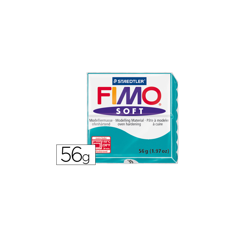 Pasta staedtler fimo soft 57 gr color verde menta