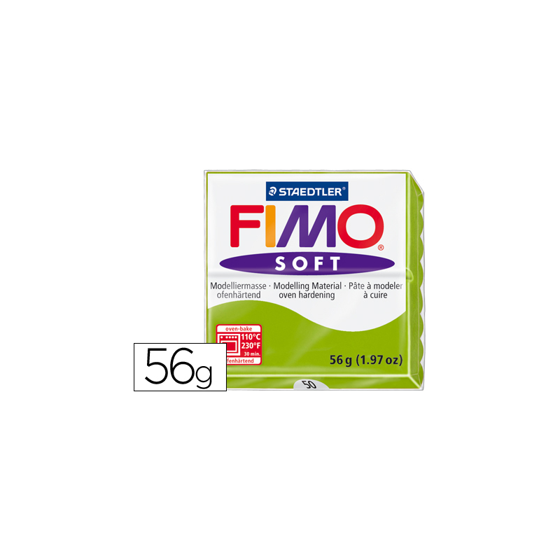 Pasta staedtler fimo soft 57 gr color verde manzana