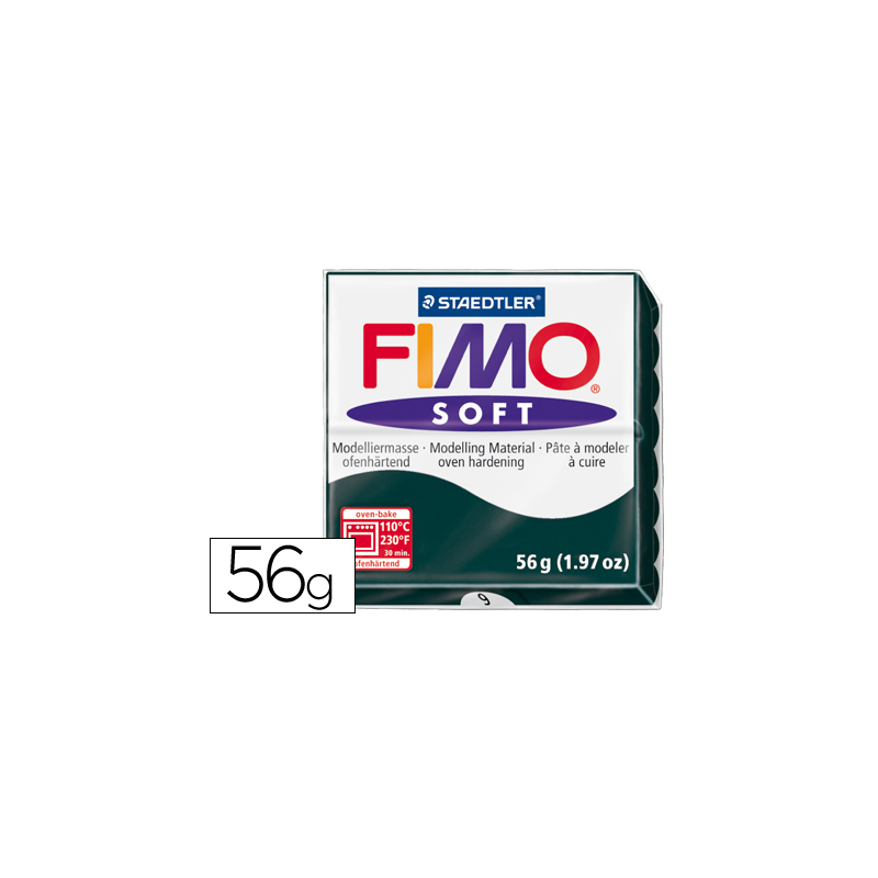 Pasta staedtler fimo soft 57 gr color negro