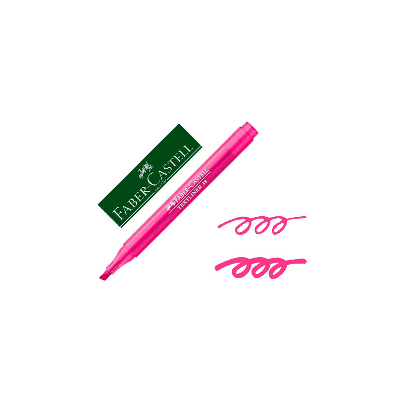 Rotulador faber castell fluorescente textliner 38 rosa