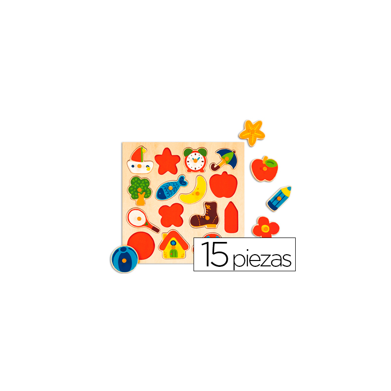 Puzle diset siluetas 15 piezas