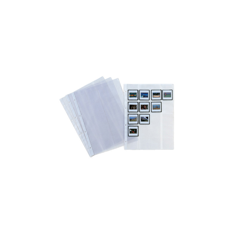 Funda pardo folio 4 taladros 200 mc lomo reforzado para 20 diapositivas