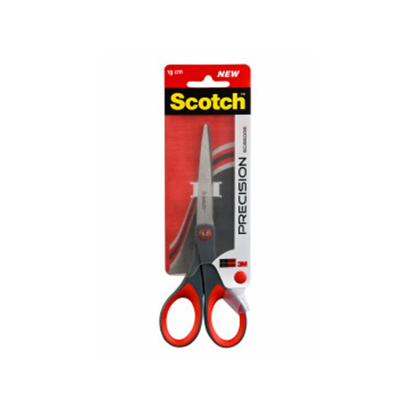 Tijera oficina scotch 18 cm de acero inoxidable con ajuste de tension