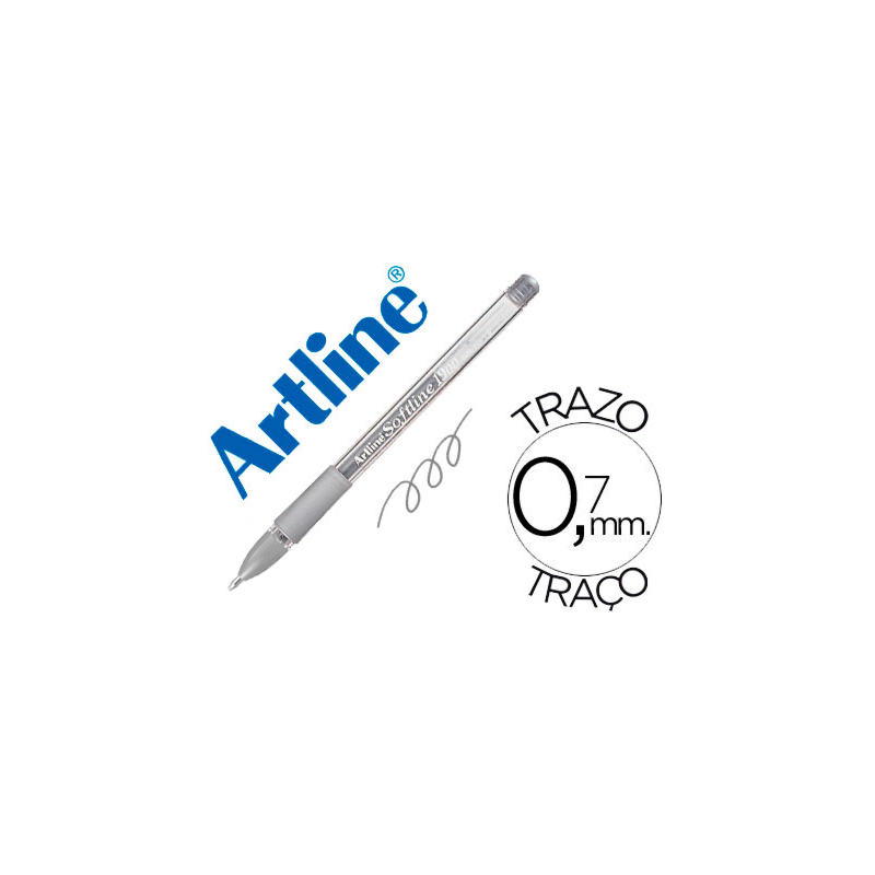 Boligrafo artline 1900 softline tinta aceite metalico plata