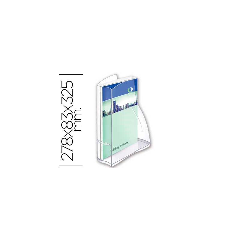 Revistero cep ellypse plastico transparente