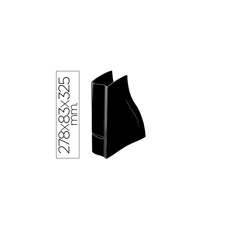 Revistero cep ellypse greenspirit plastico negro 278 x 83 x 325 mm.