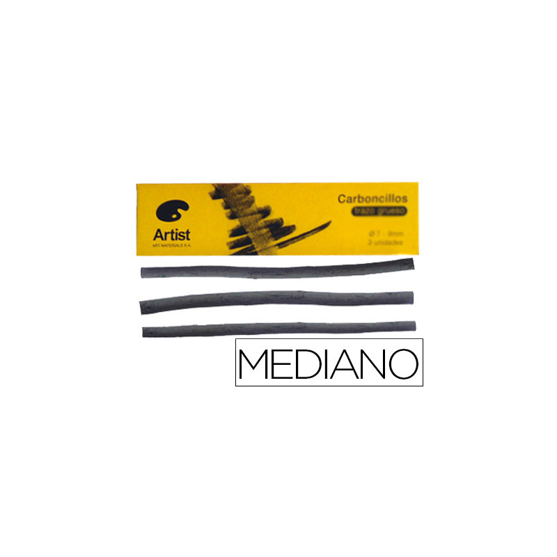 Carboncillo artist mediano 5-6 mm caja de 6 unidades