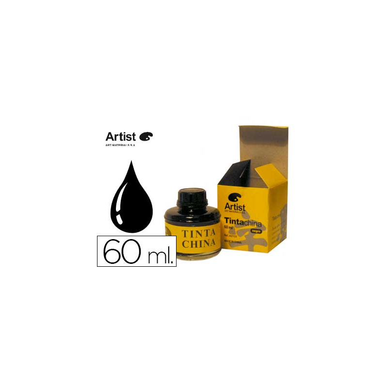 Tinta china artist negra bote 60 ml