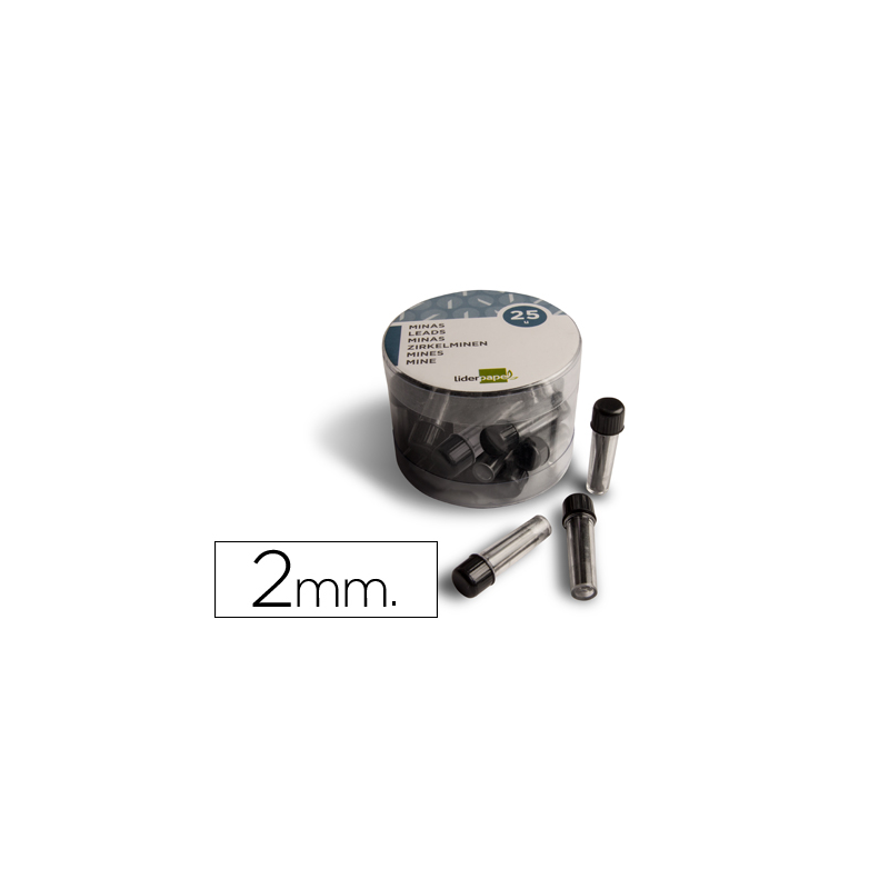 Minas liderpapel grafito 2 mm para compas tubo de 3 minas