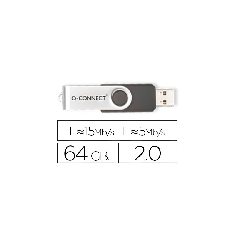 Memoria usb q-connect flash 64 gb 2.0