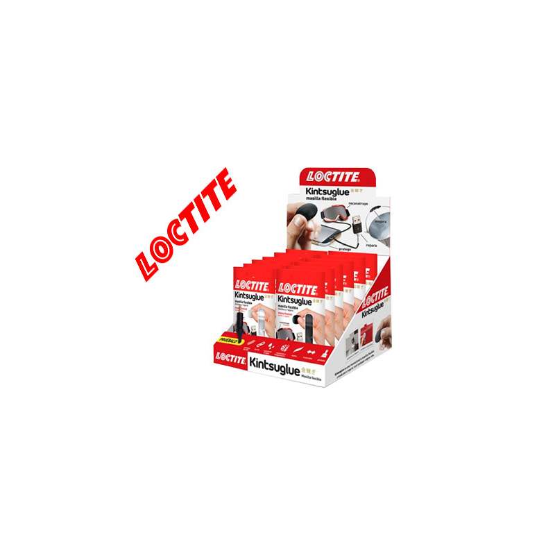 Masilla reparadora loctite kintsu glue expositor 16 unidades 8 blancas y 8 negras
