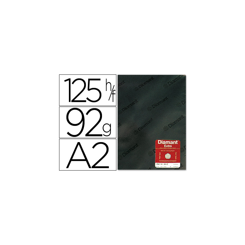 Papel vegetal diamant din a2 92 gr hoja
