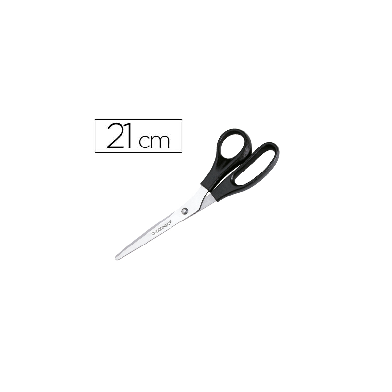 Tijera oficina q-connect para zurdos 8/' 21 cm