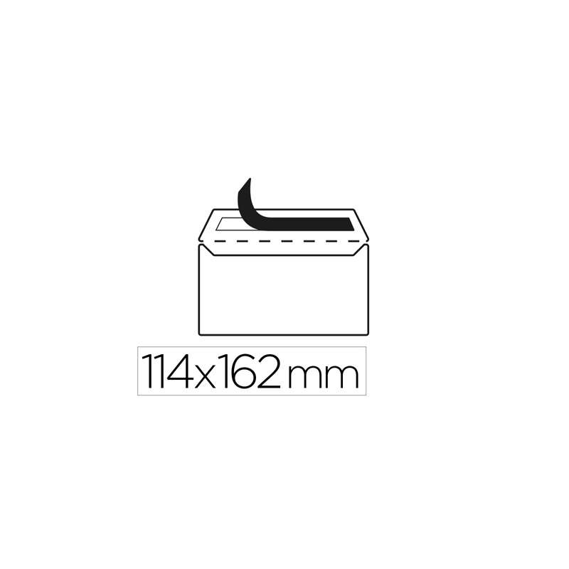 Sobre liderpapel n 19 blanco c6 114x162 mm tira de silicona paquete de 25 unidades