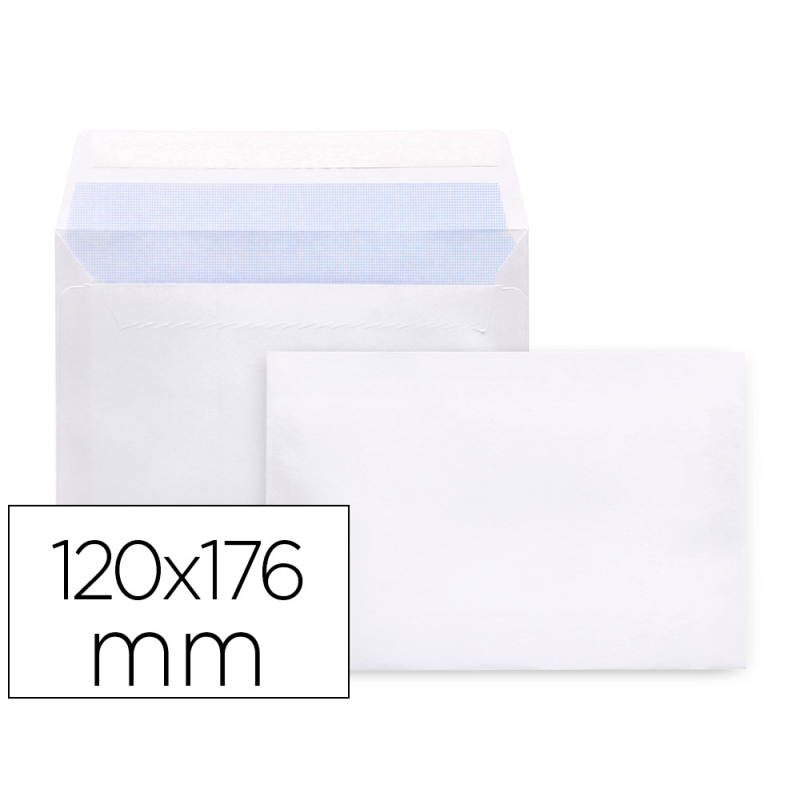 Sobre liderpapel n 9 blanco comercial normalizado 120x176 mm tira de silicona paquete de 25 unidades