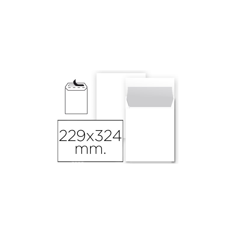 Sobre liderpapel bolsa n 8 blanco din 229x324 mm tira de silicona paquete de 25 unidades