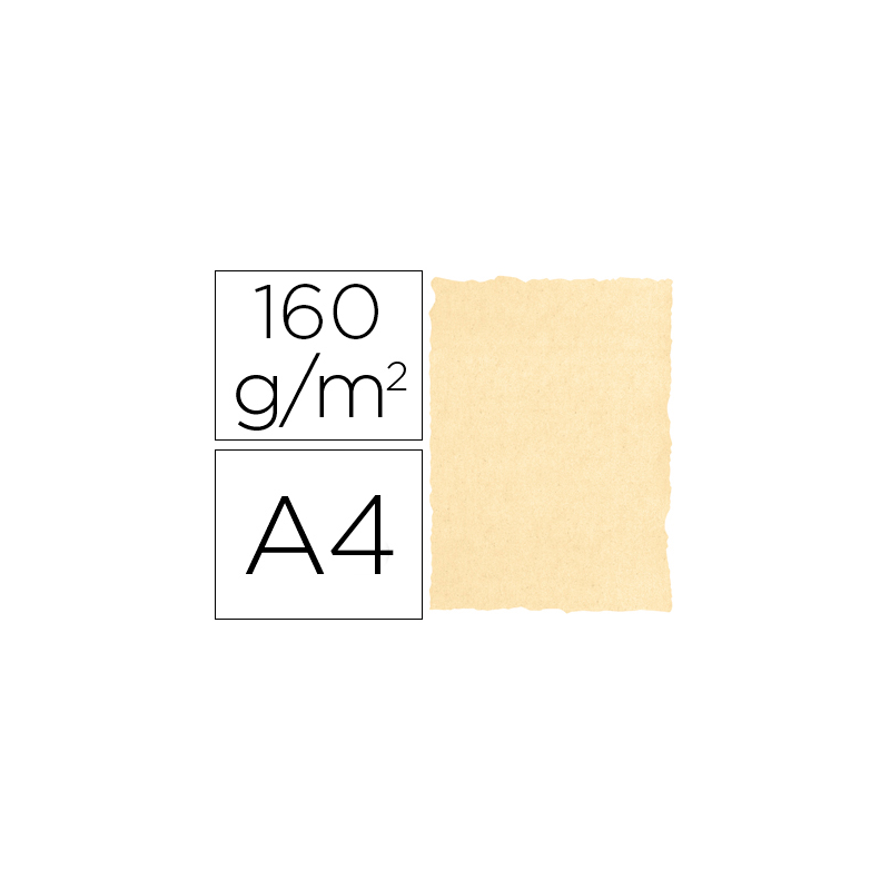 Papel pergamino din a4 160 gr color pergamino crema paquete de 25 hojas