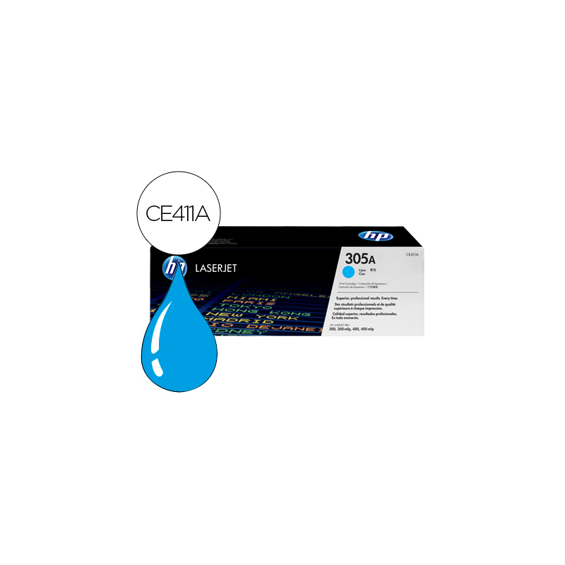 Toner hp 305a laserjet m351/m451/m375/m475 cian 2600 pag