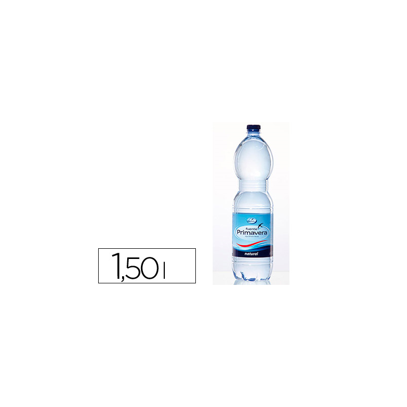 Agua mineral natural fuente primavera botella de 1,5 l