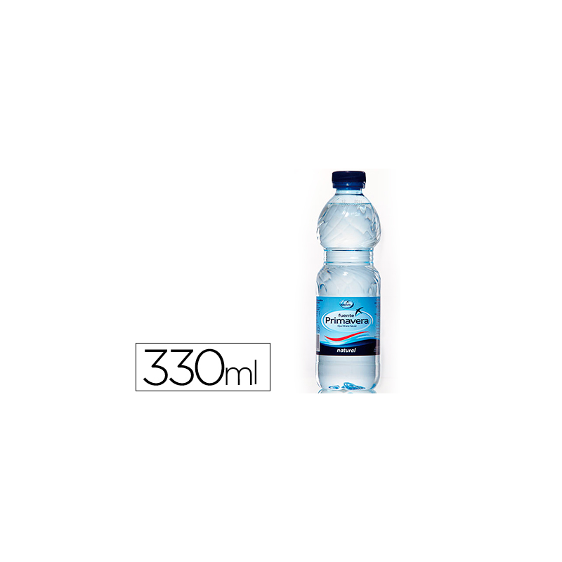 Agua mineral natural fuente primavera botella de 330 ml
