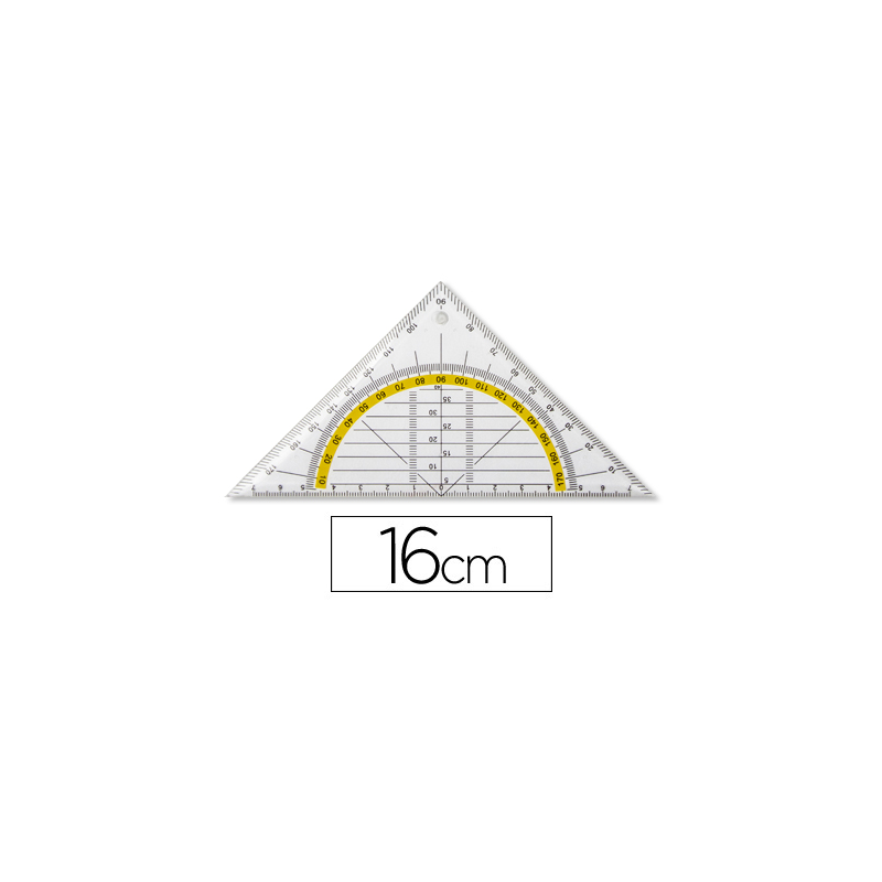 Escuadra liderpapel geometria 16 cm plastico cristal