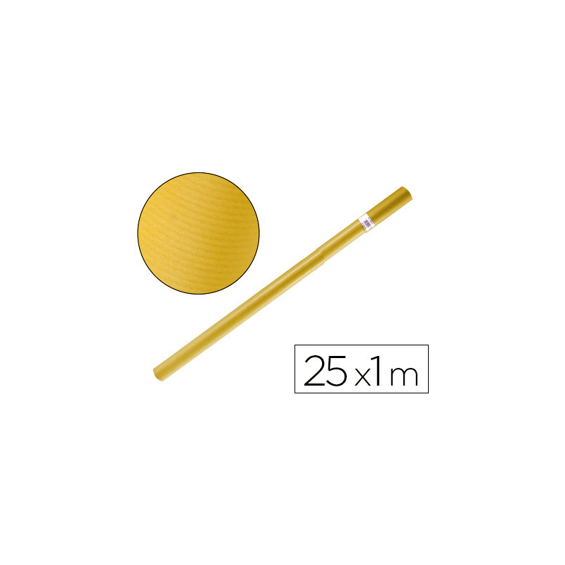 Papel kraft liderpapel amarillo rollo 25x1 mt