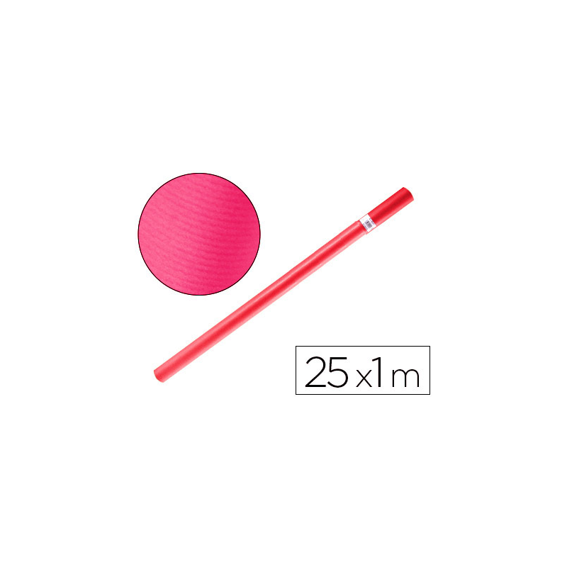 Papel kraft liderpapel fucsia rollo 25x1 mt