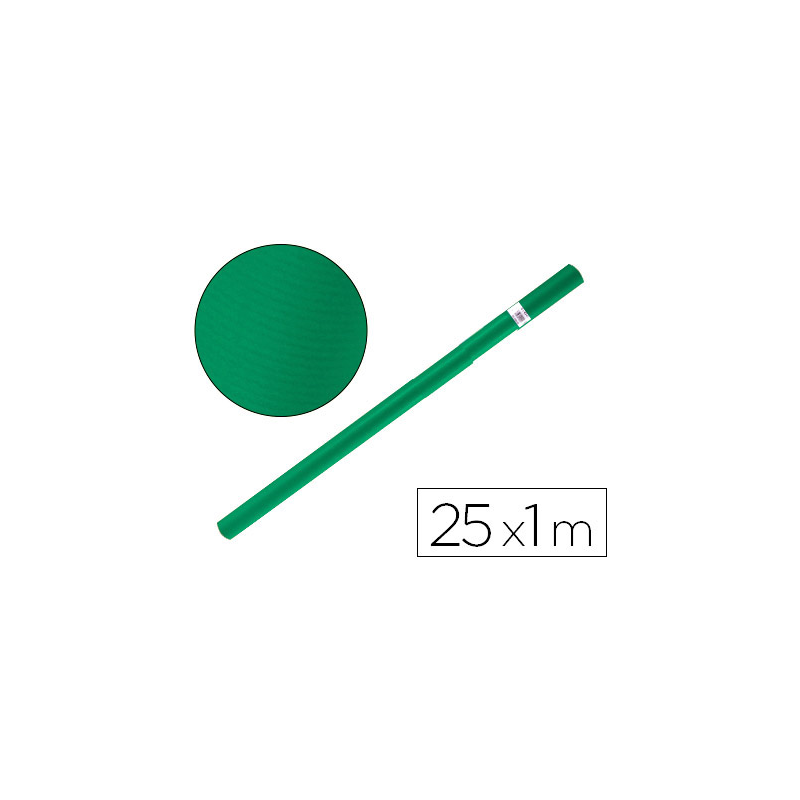 Papel kraft liderpapel verde musgo rollo 25x1 mt