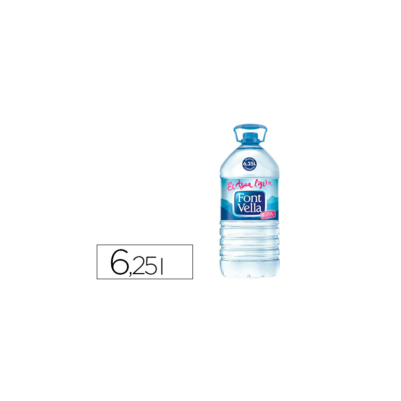 Agua mineral natural font vella sant hilari garrafa 6,25 l
